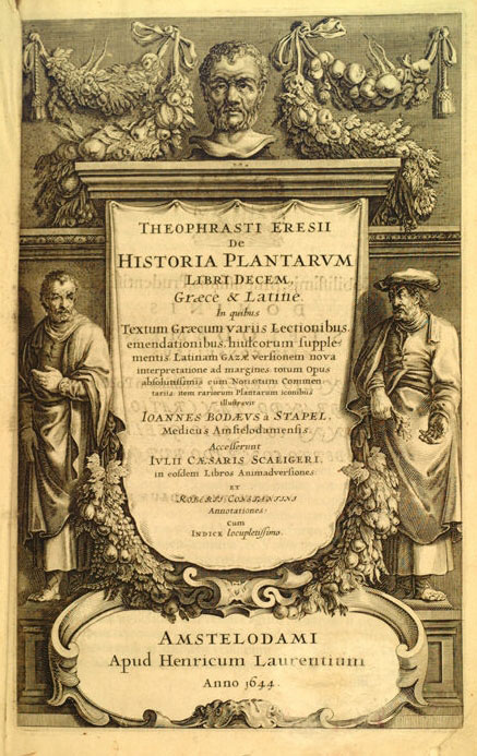 Фронтиспис к иллюстрированному изданию «Исследования растений» ( Historia Plantarum ) 1644 года.